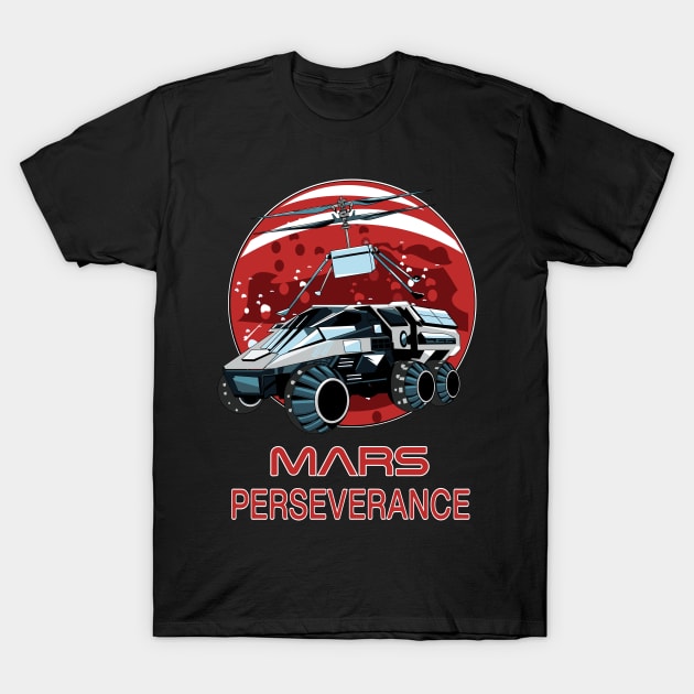 Mars Helicopter and perseverance rover. T-Shirt by bry store